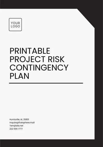 Free Printable Project Risk Contingency Template to Edit Online