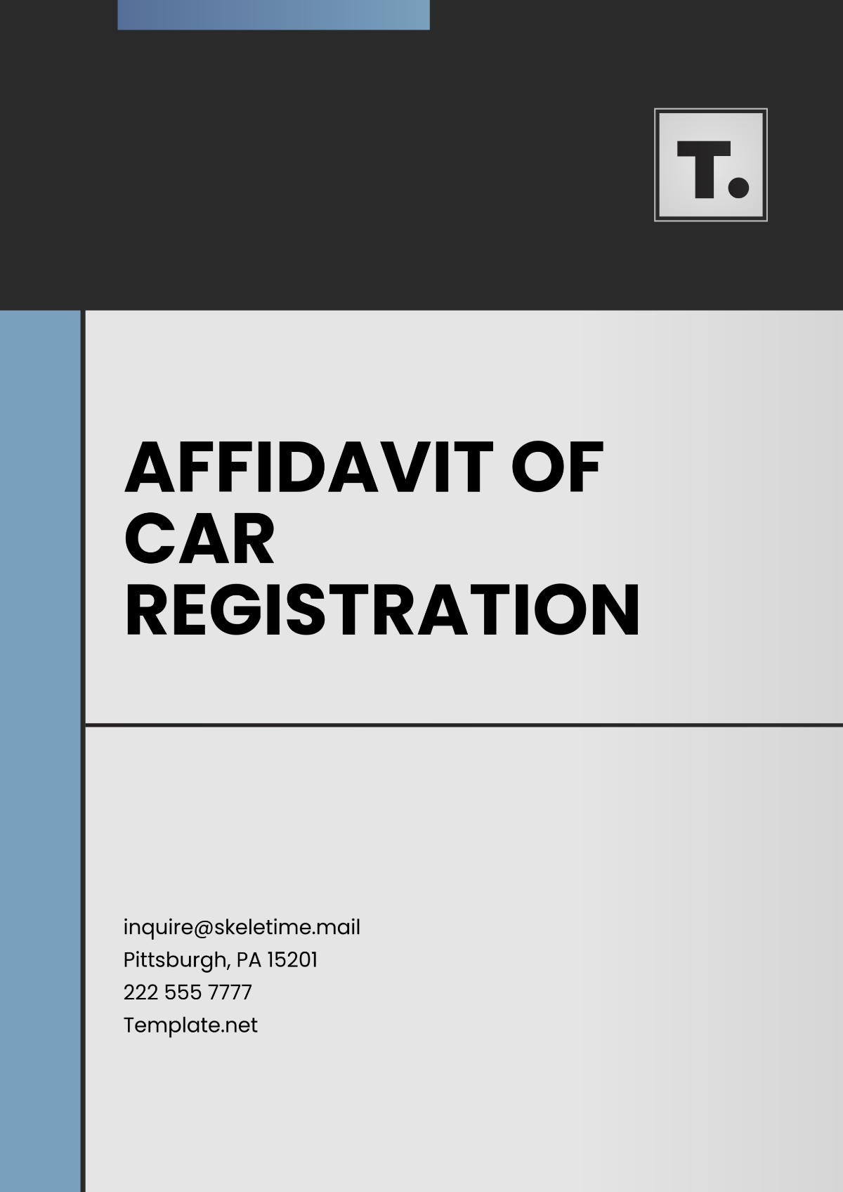 Affidavit of Car Registration Layout Template - Edit Online & Download