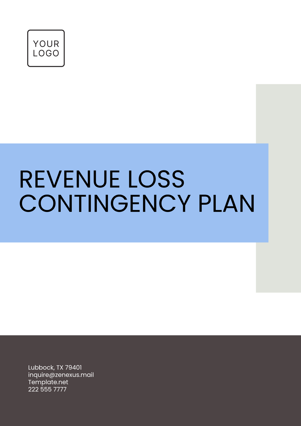 Revenue Loss Contingency Plan Template - Edit Online & Download