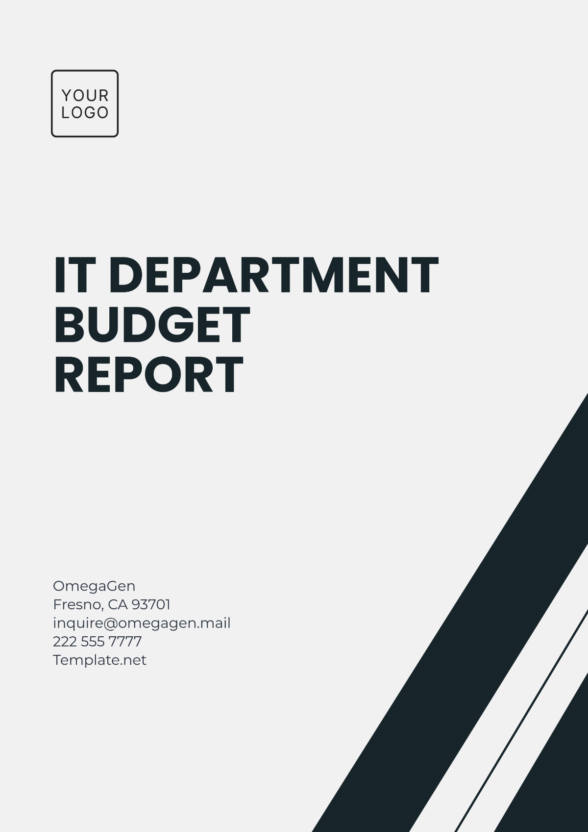 IT Department Budget Report Template - Edit Online & Download