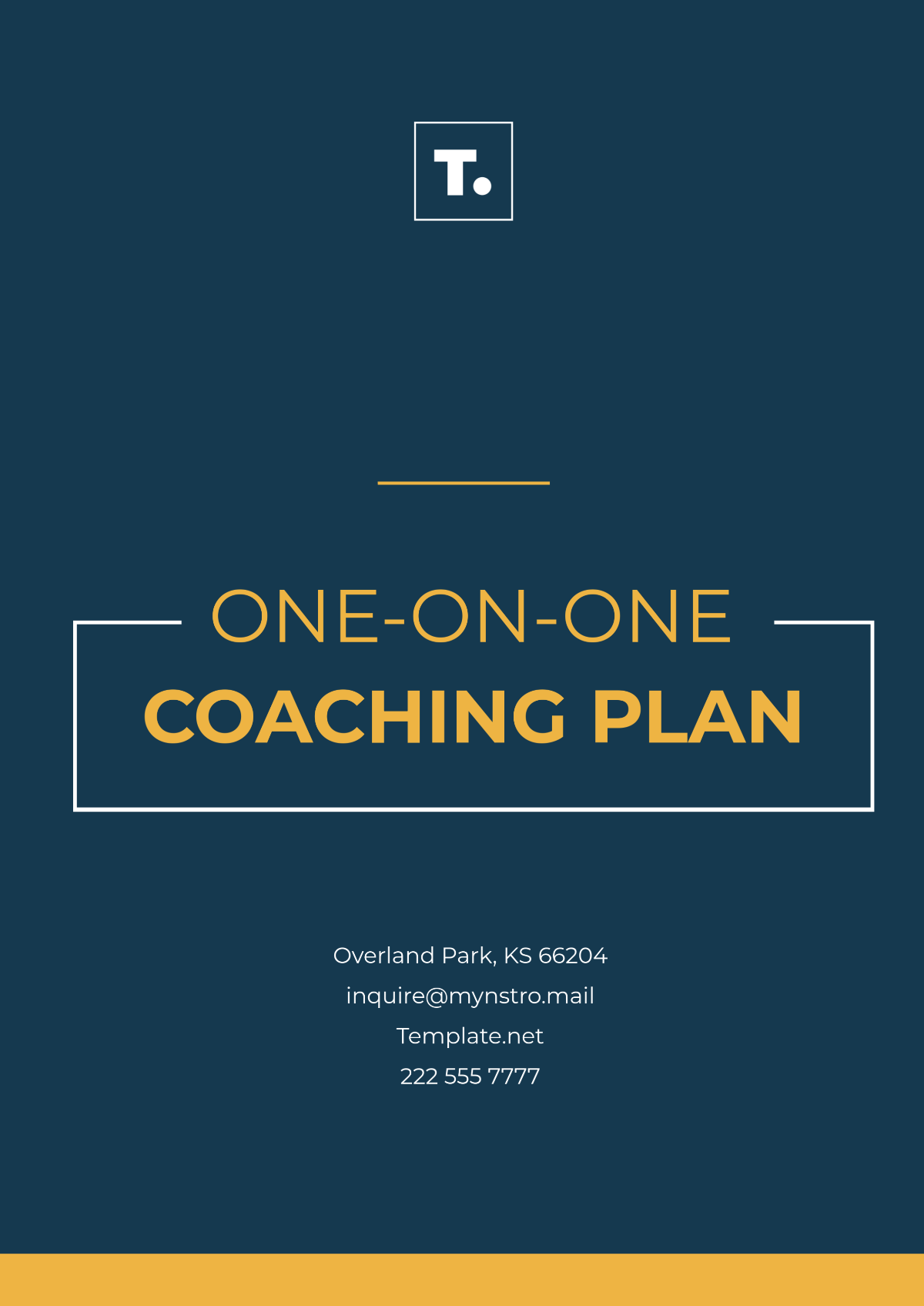 One-on-One Coaching Plan Template