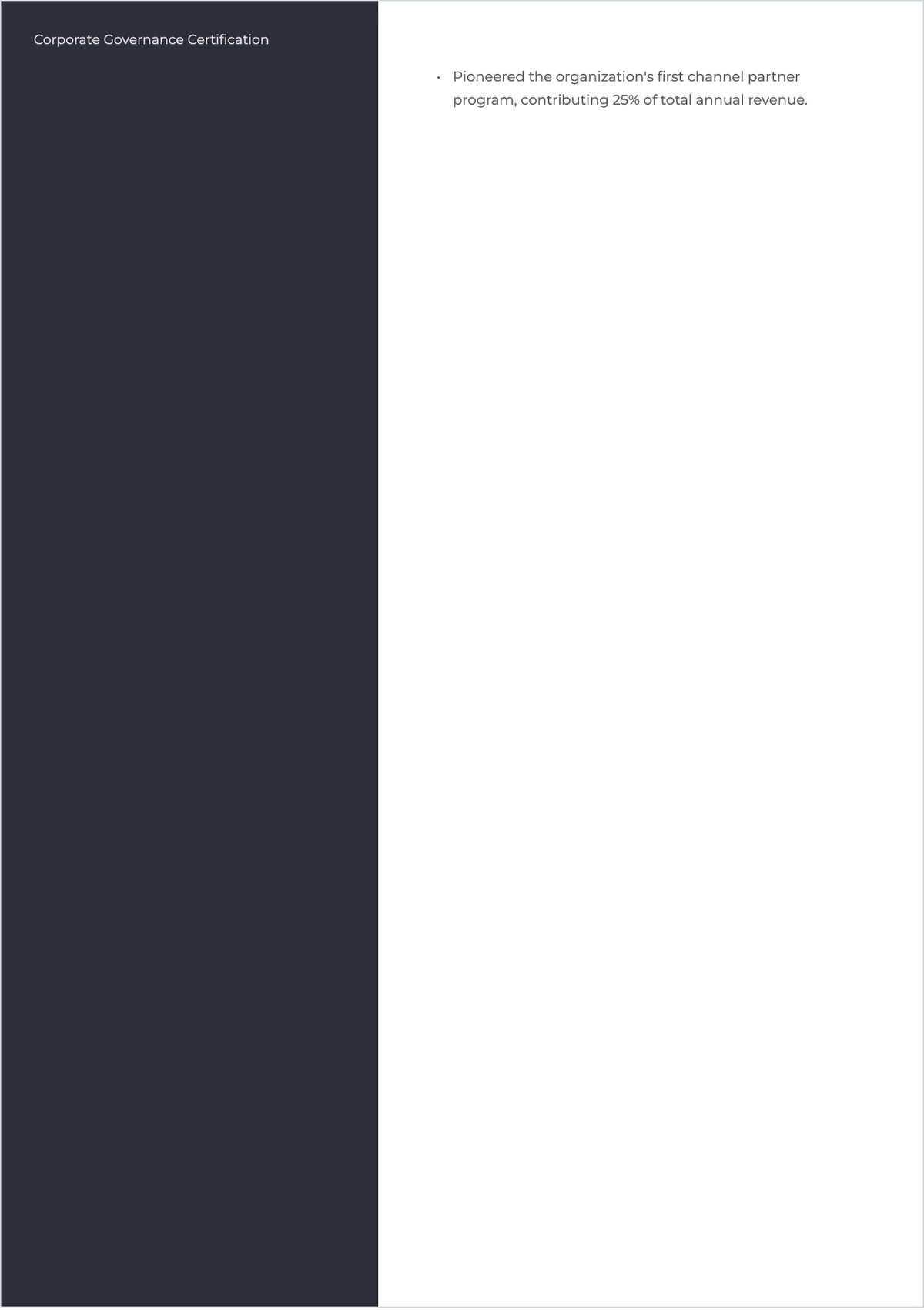 Free Company Executive ATS CV Template, AI CV Builder
