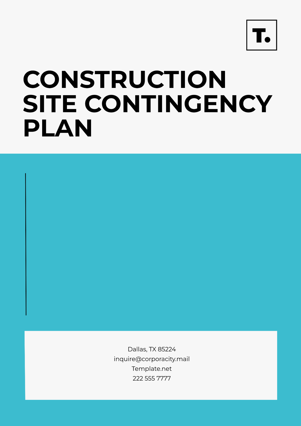 Construction Site Contingency Plan Template - Edit Online & Download