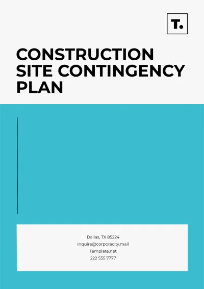 Free Construction Site Contingency Plan Template to Edit Online