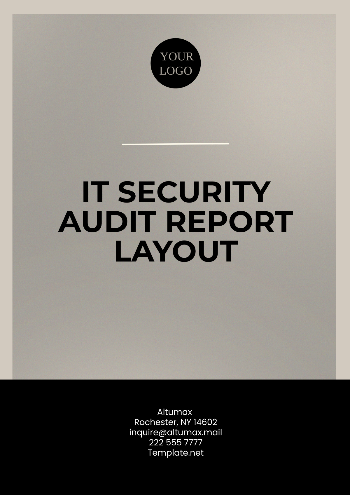 IT Security Audit Report Layout Template - Edit Online & Download