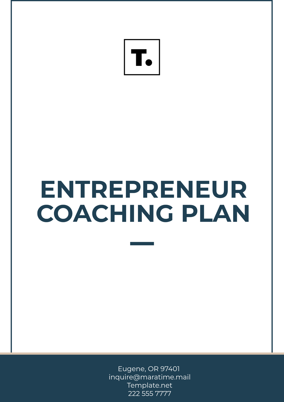 Entrepreneur Coaching Plan Template