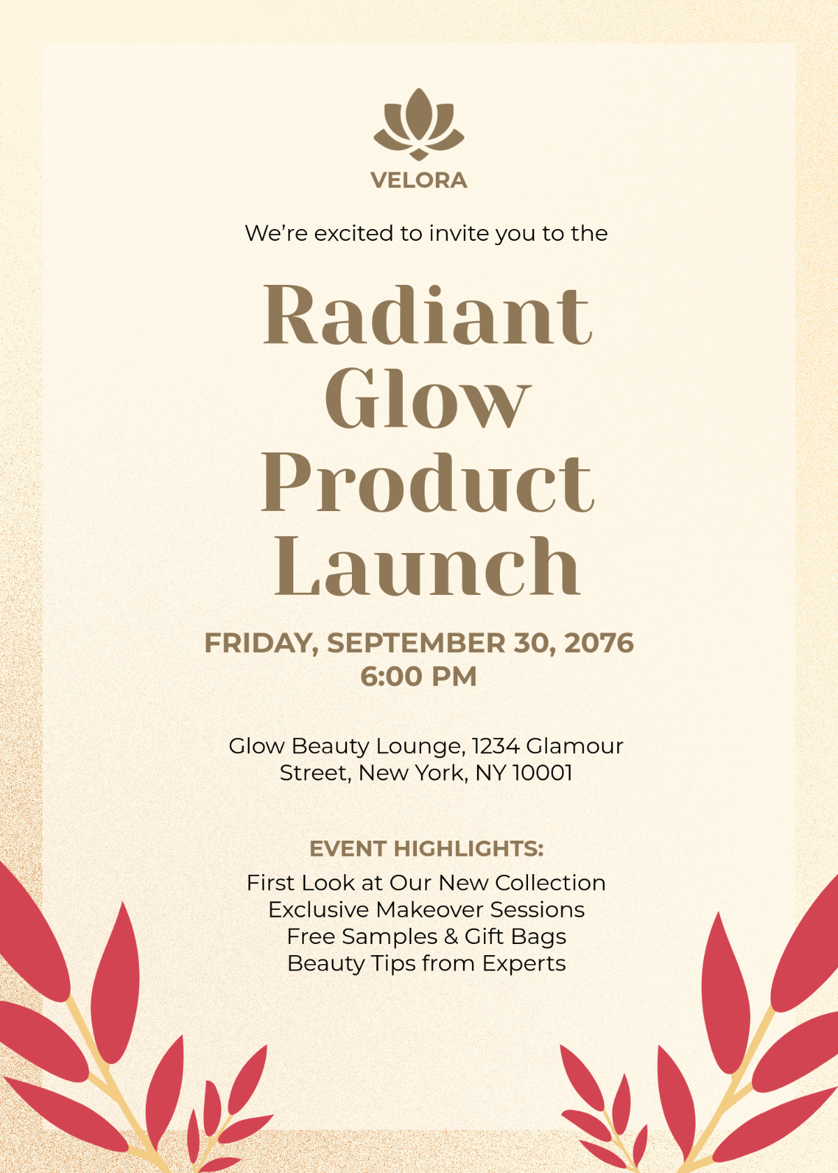 Product Launch Invitation Template - Edit Online & Download