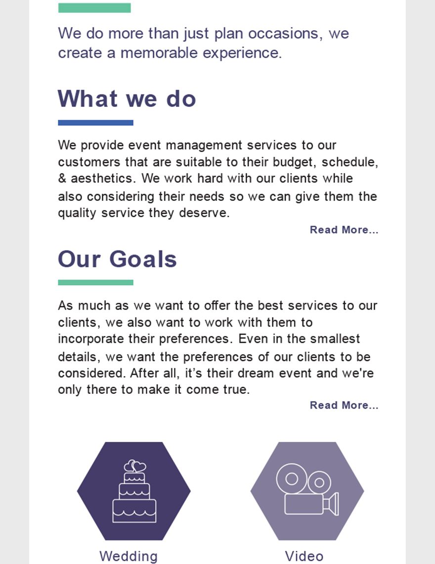 Event Management Email Newsletter Template