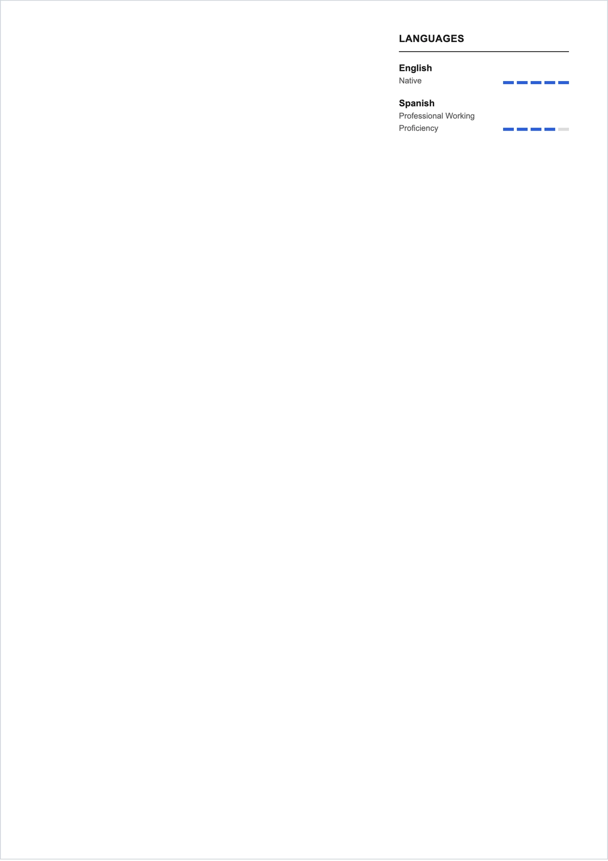 Free Sample Corporate ATS CV Template, AI CV Builder