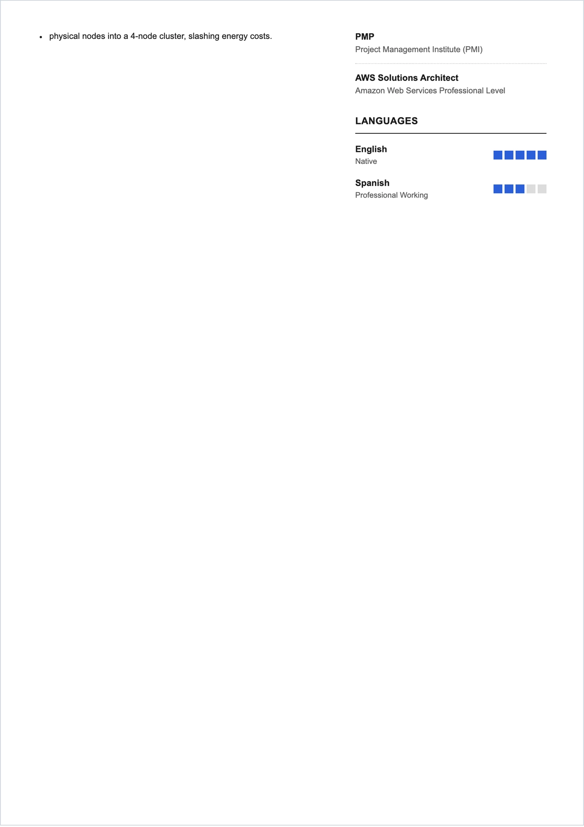 Free Corporate IT ATS CV Template, AI CV Builder