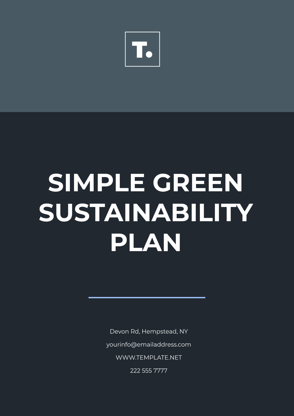 Simple Green Sustainability Template - Edit Online & Download