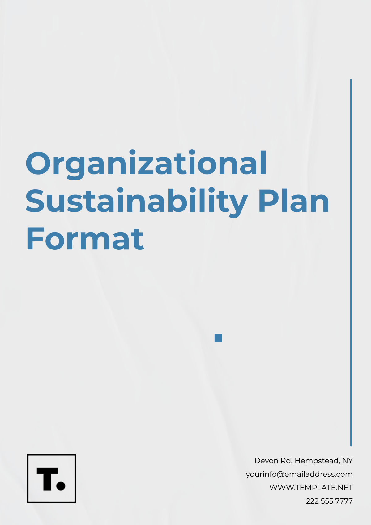 Organizational Sustainability Plan Format Template - Edit Online & Download