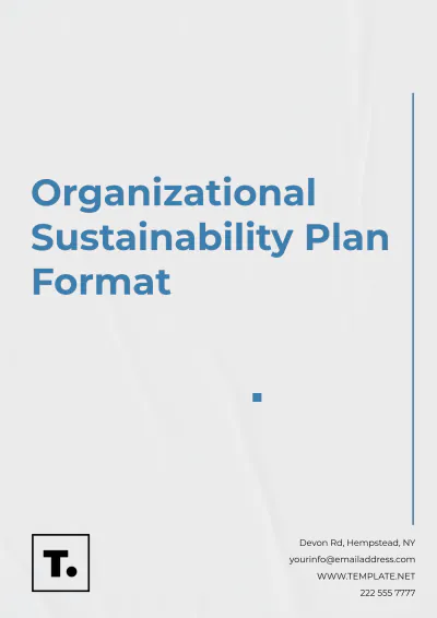 Free Organizational Sustainability Plan Format Template to Edit Online