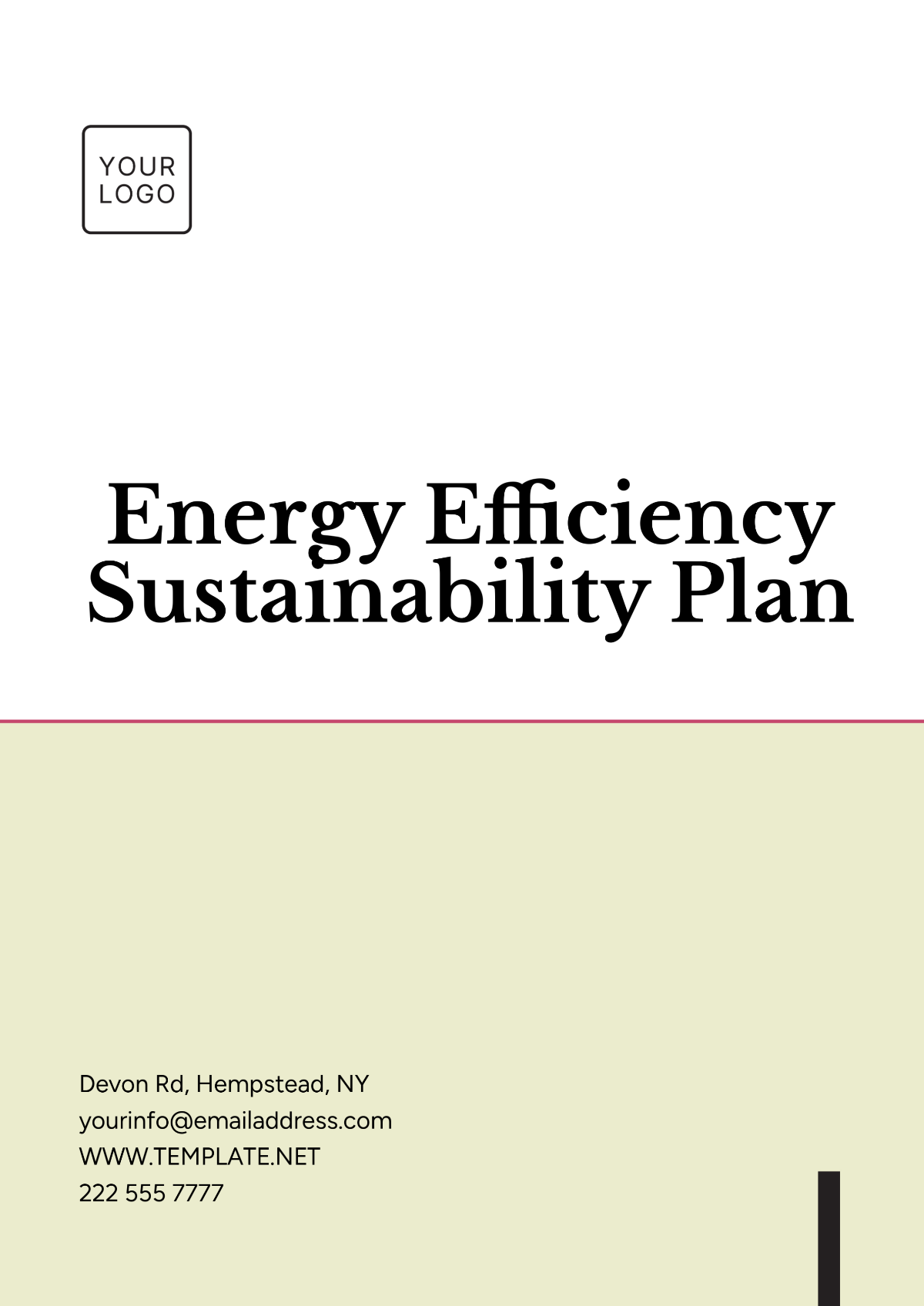 Energy Efficiency Sustainability Plan Template - Edit Online & Download