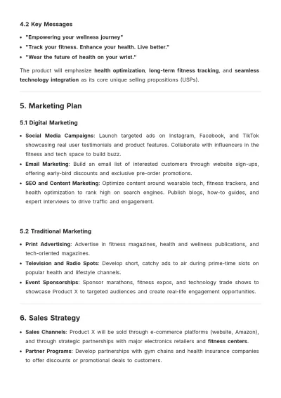 Free Product Launch Brand Action Plan Template to Edit Online