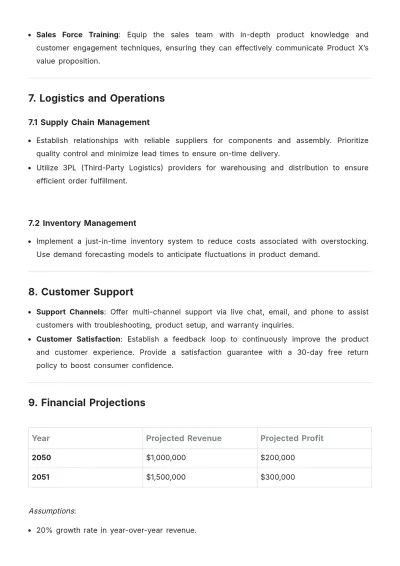 Free Product Launch Brand Action Plan Template to Edit Online