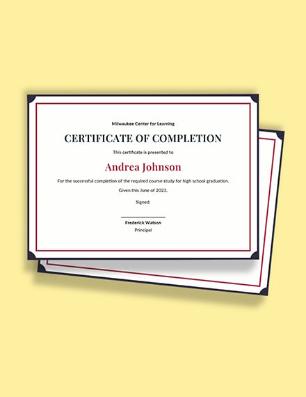 Free School Certificate Template