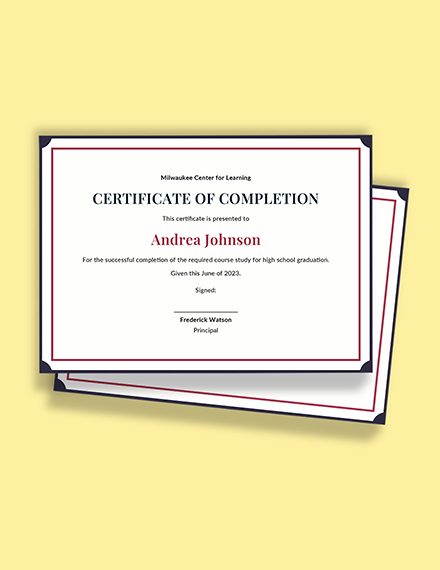 Editable School Certificate Template - Google Docs, Illustrator, Word, Apple Pages, PSD, Publisher