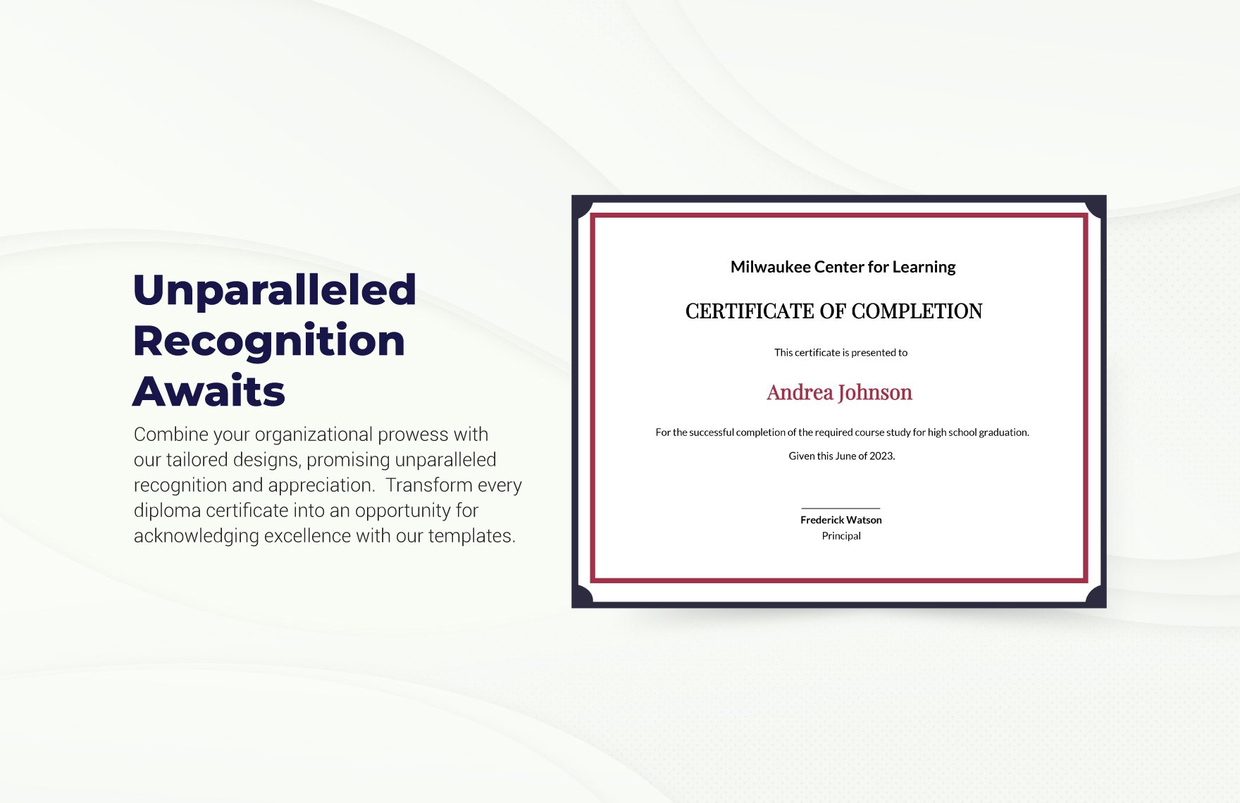 Editable School Certificate Template