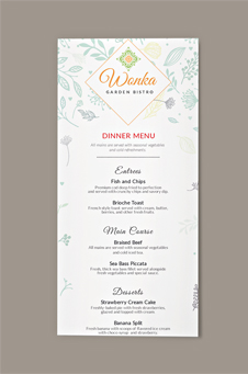 family resturant templates for indesign