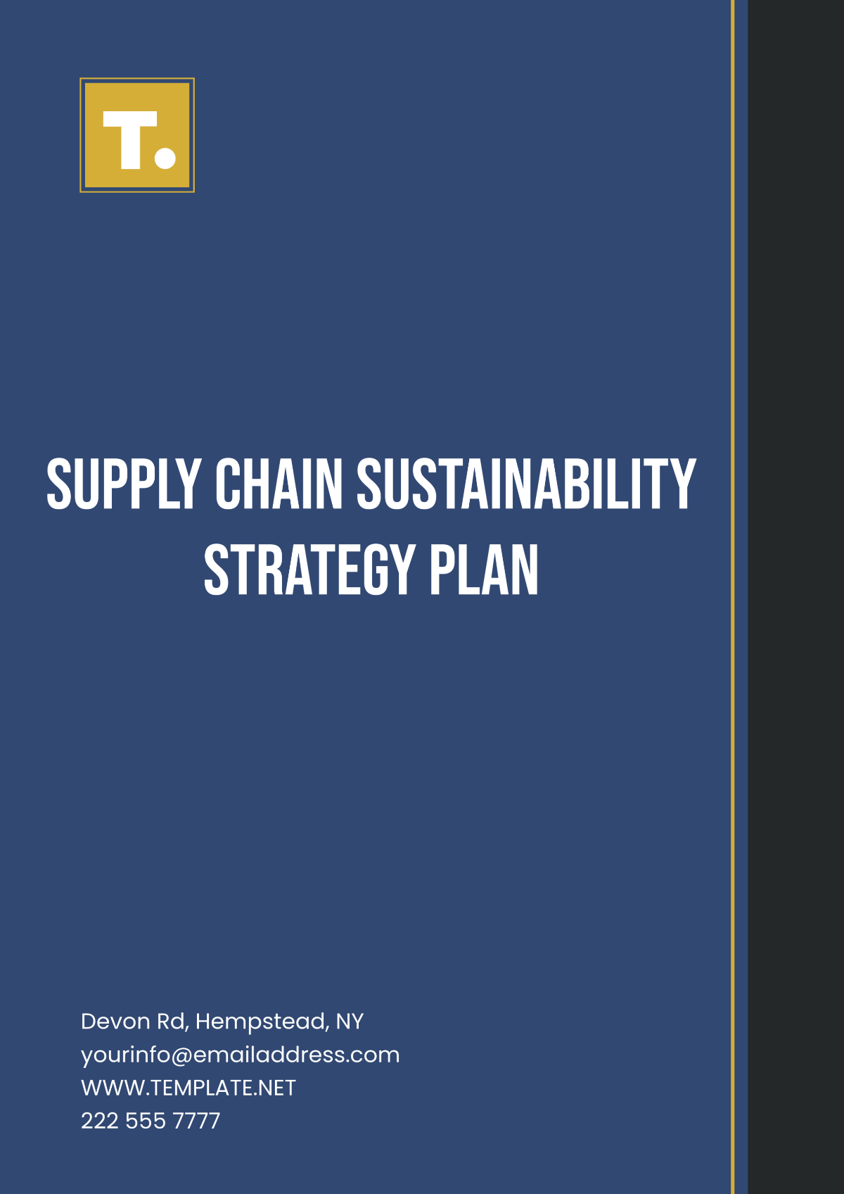 Supply Chain Sustainability Strategy Plan Template - Edit Online & Download