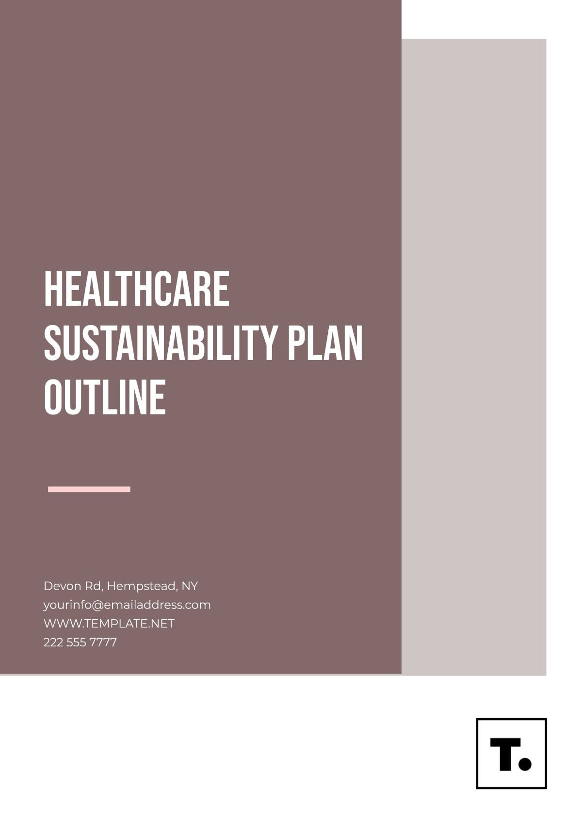 Healthcare Sustainability Plan Outline Template - Edit Online & Download