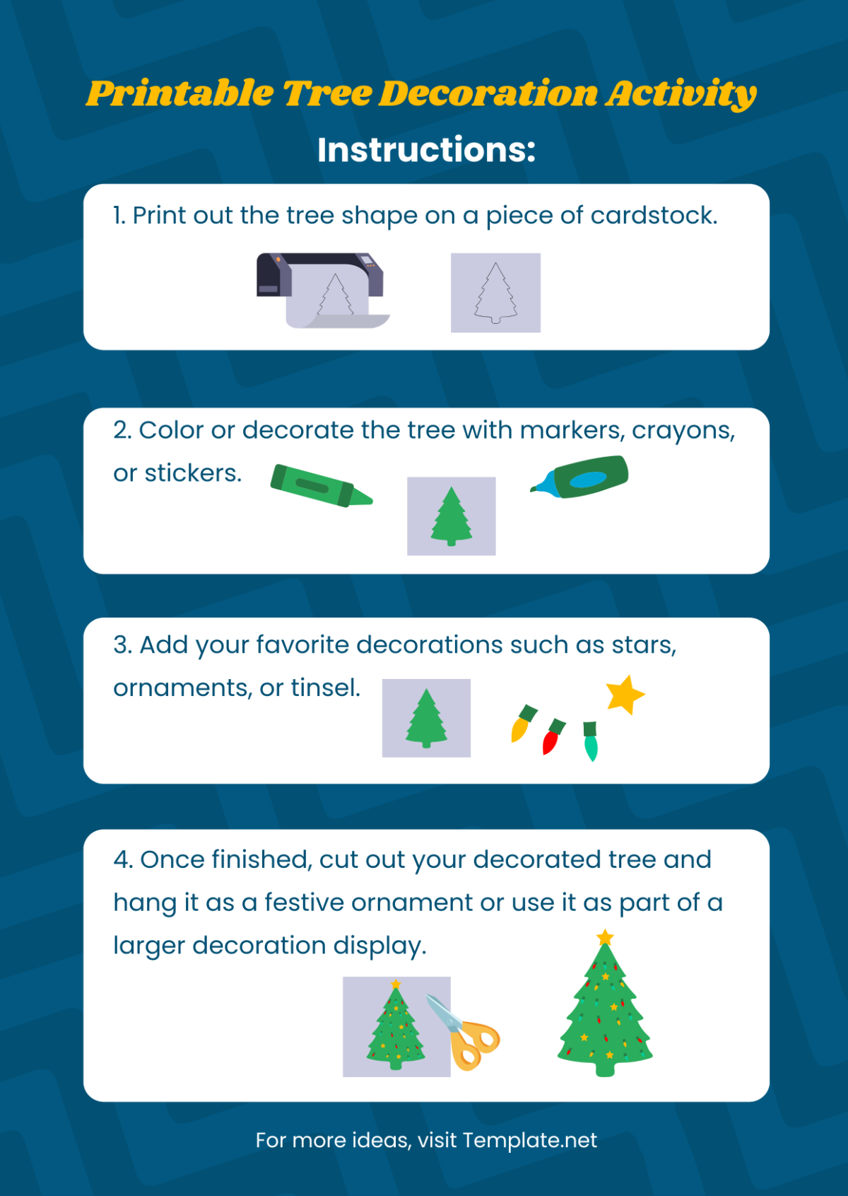 Free Printable Tree Decoration Activity Template - Edit Online & Download