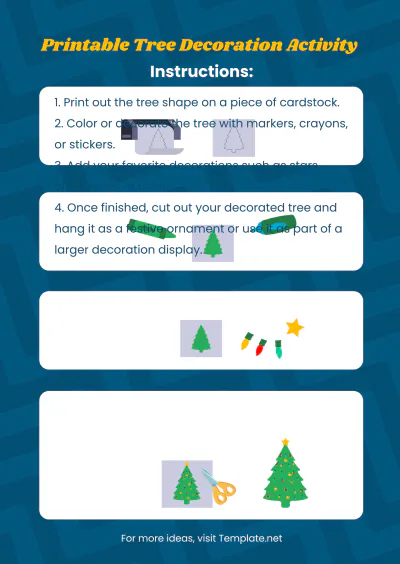 Free Printable Tree Decoration Activity Template to Edit Online