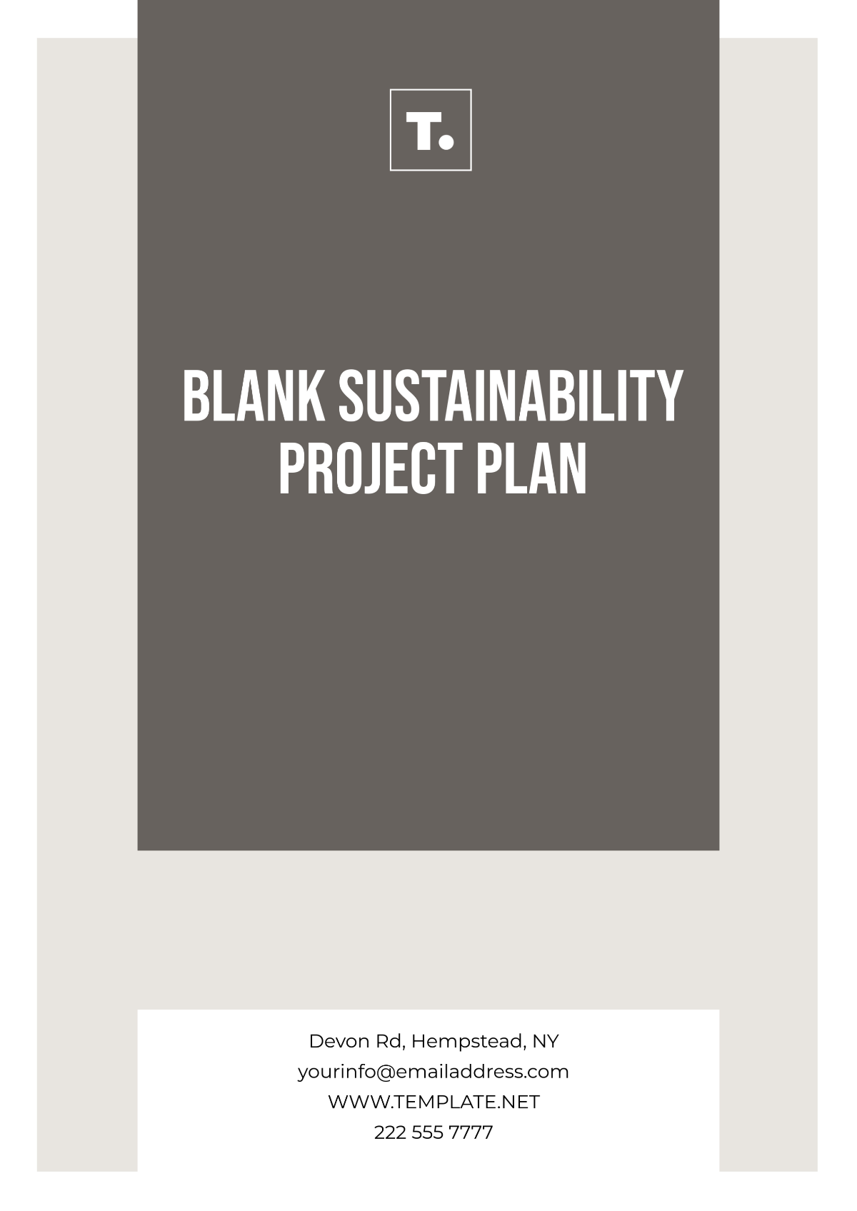 Blank Sustainability Project Plan Template - Edit Online & Download