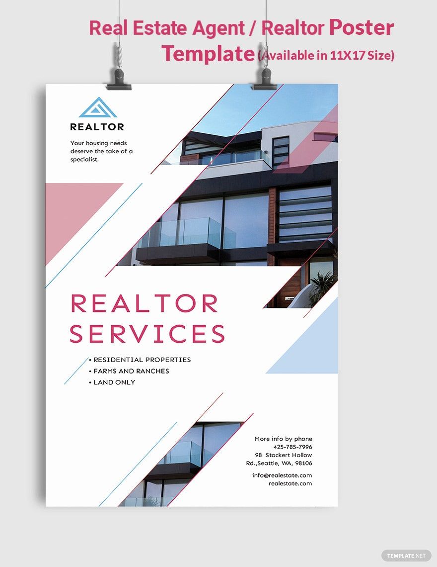 Free Real Estate Agent/Realtor Poster Template