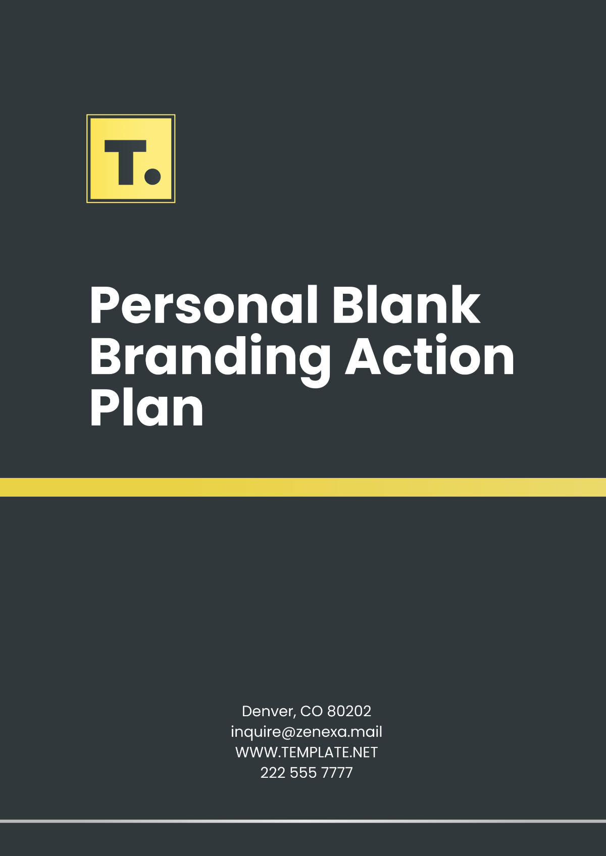 Personal Blank Branding Action Plan Template