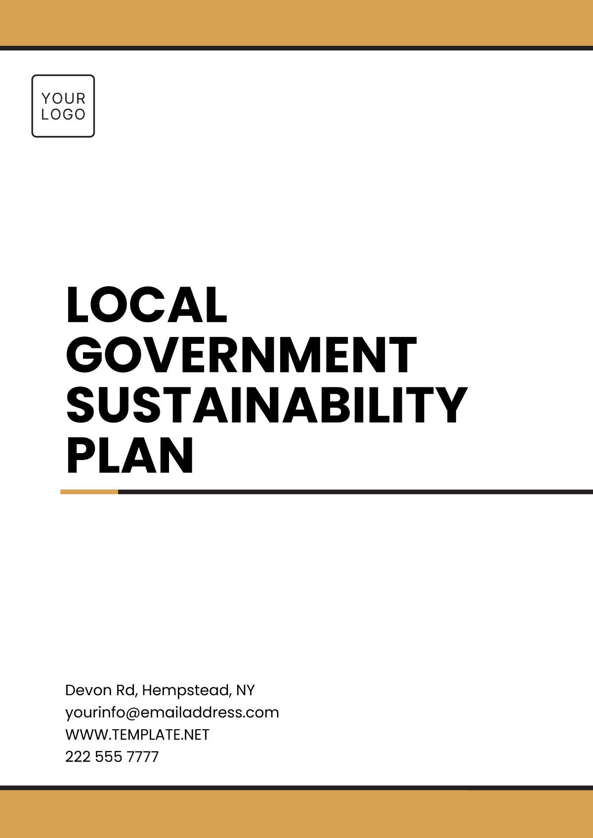 Local Government Sustainability Plan Template - Edit Online & Download