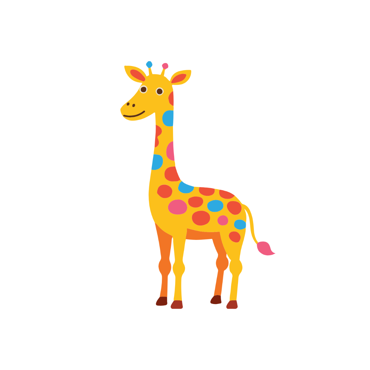 Free Colorful Giraffe Clipart Template - Edit Online & Download