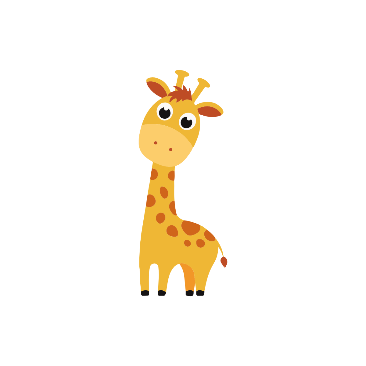 Free Cartoon Giraffe Clipart Template - Edit Online & Download