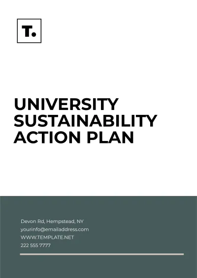 Free University Sustainability Action Plan Template to Edit Online