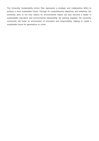 Free University Sustainability Action Plan Template to Edit Online