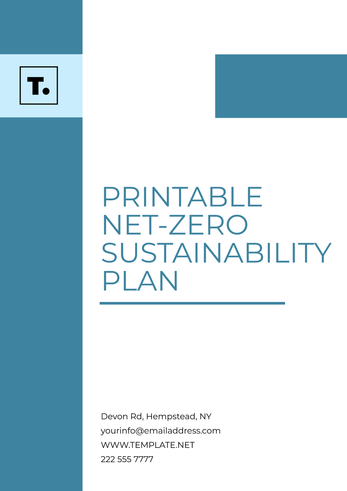 Printable Net-Zero Sustainability Plan Template - Edit Online & Download