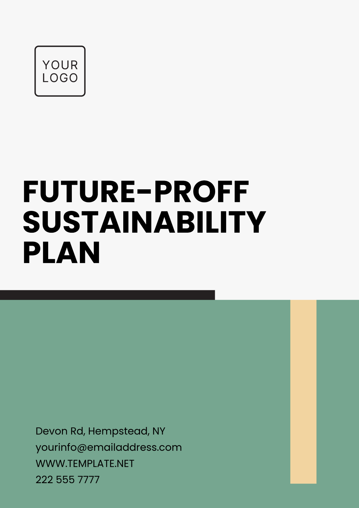 Future-Proof Sustainability Plan Template - Edit Online & Download