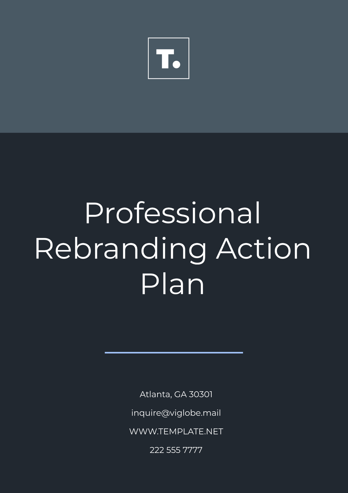 Professional Rebranding Action Plan Template