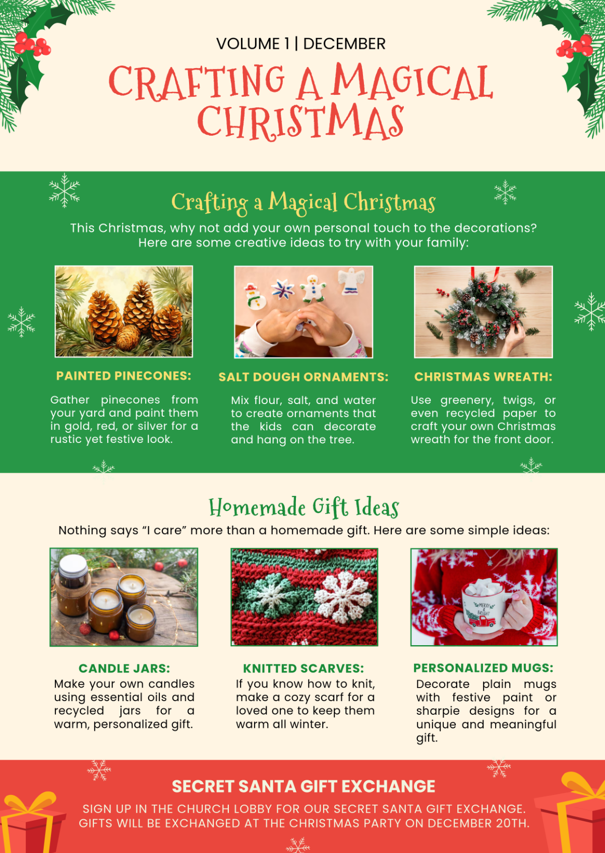 Free Creative Christmas Newsletter Template - Edit Online & Download