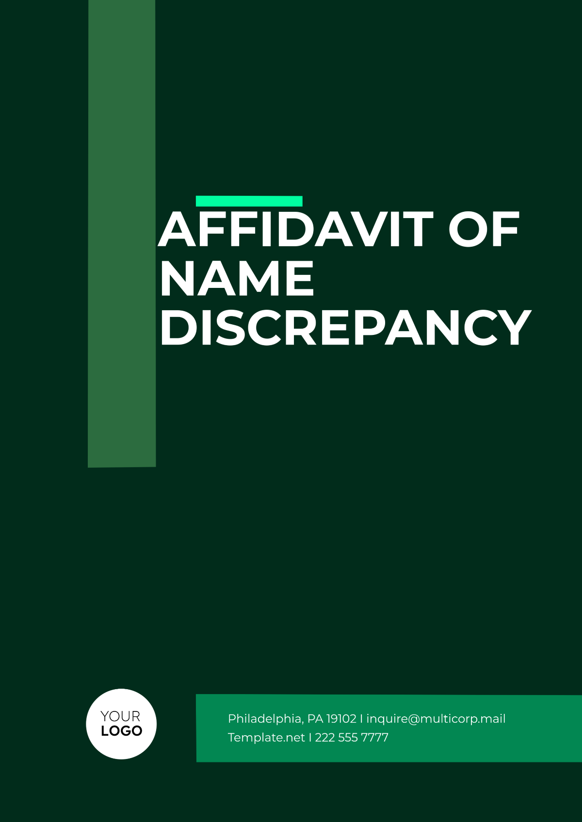 Affidavit of Name Discrepancy Template - Edit Online & Download