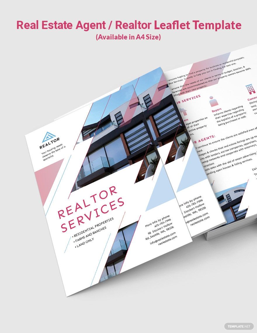 Real Estate Agent/Realtor Leaflet Template