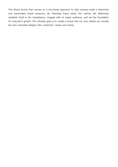 Free Brand Action Plan for Startups Template to Edit Online