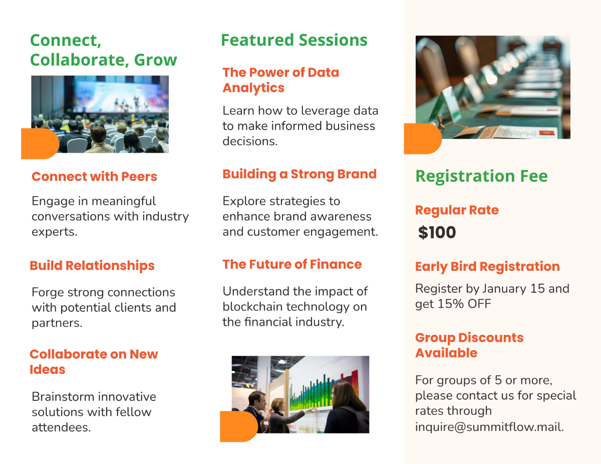 Free Conference Brochure Template to Edit Online