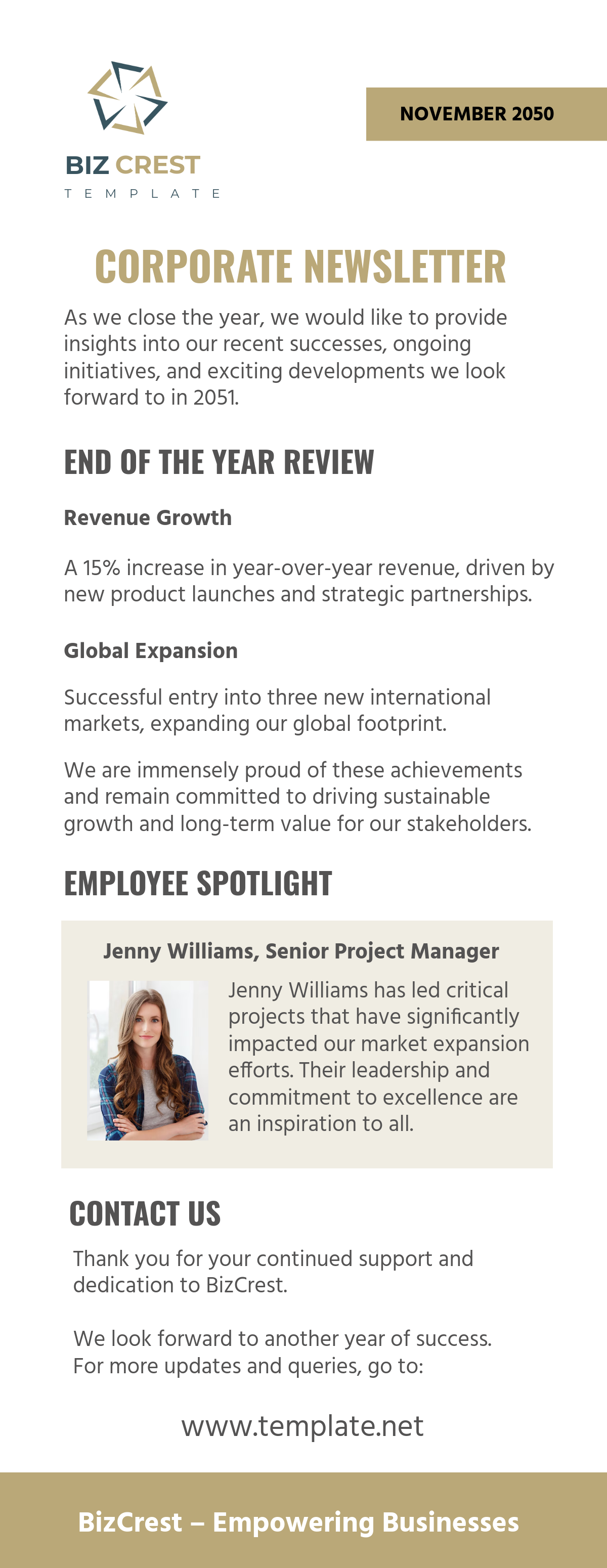 Free Corporate Newsletter Template - Edit Online & Download