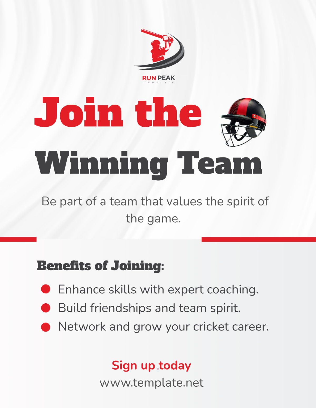 Free Cricket Flyer Template