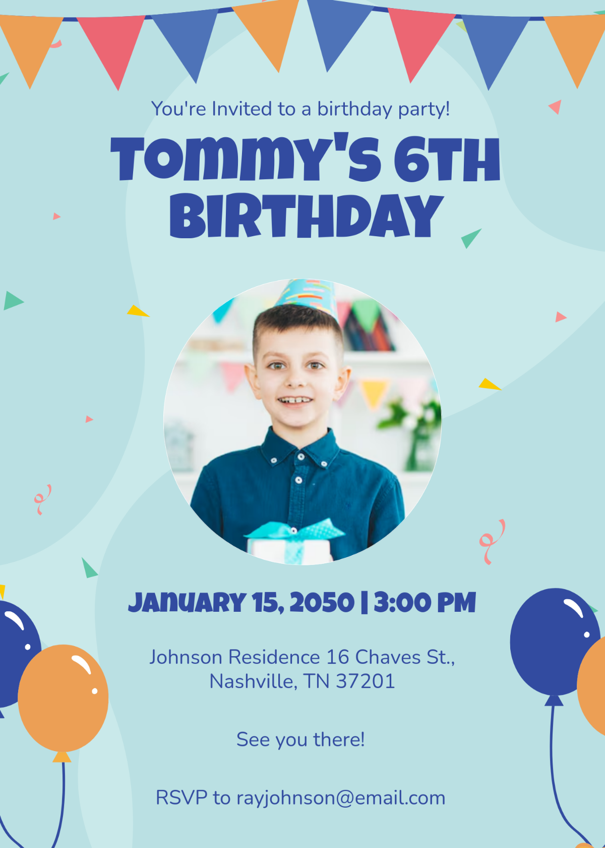 Free Birthday Invitation for Kids Template - Edit Online & Download