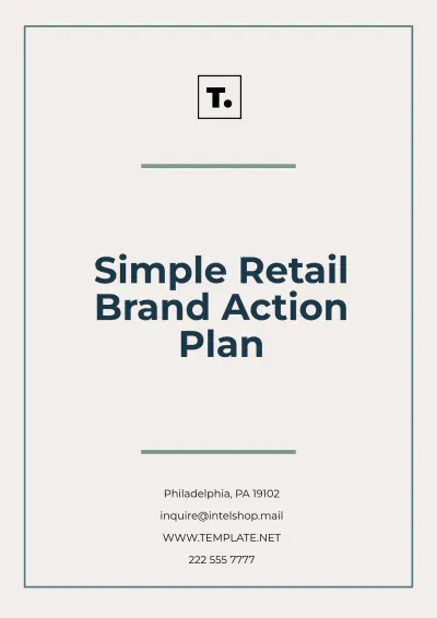Free Simple Retail Brand Action Plan Template to Edit Online