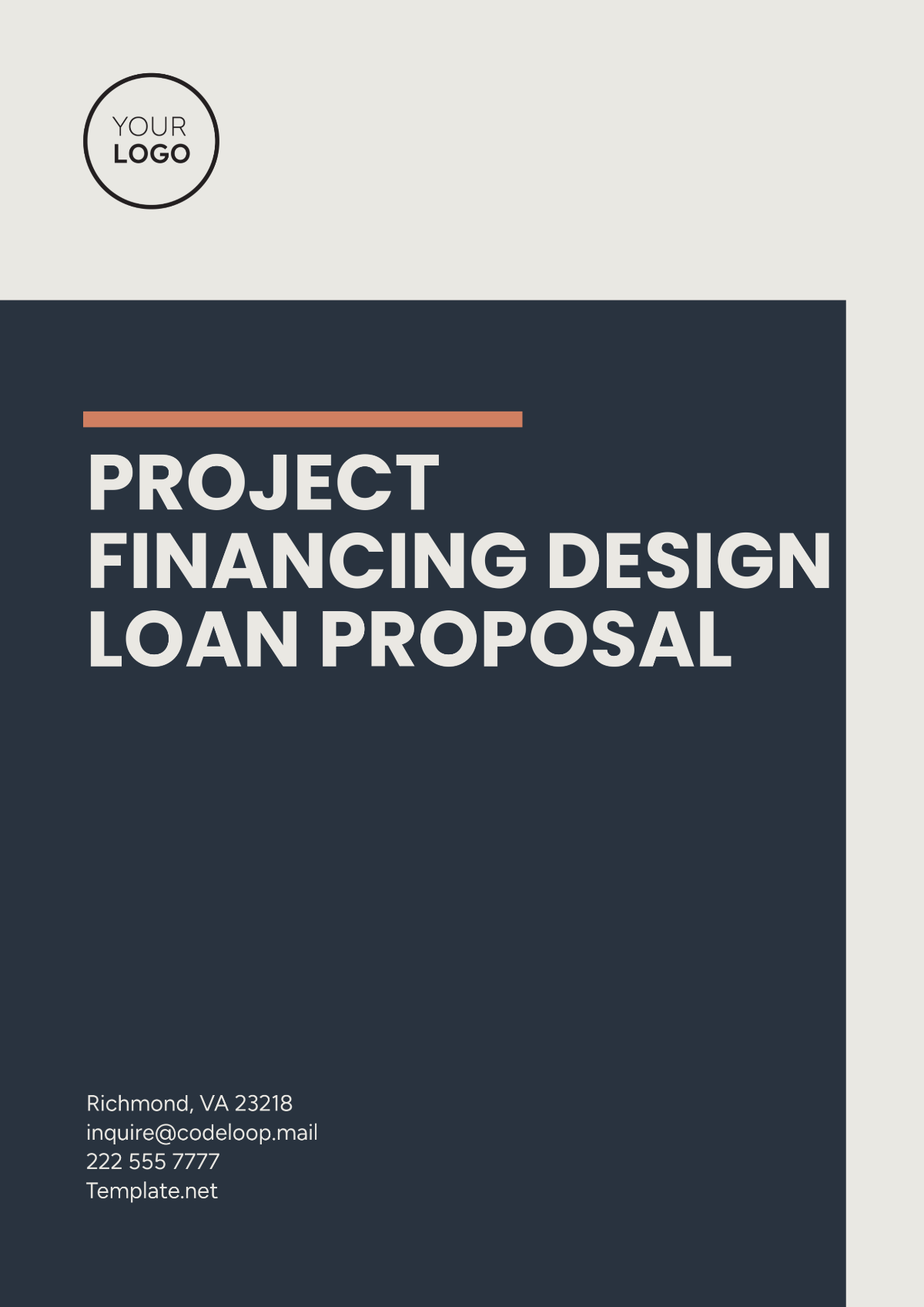 Project Financing Design Loan Proposal Template - Edit Online & Download