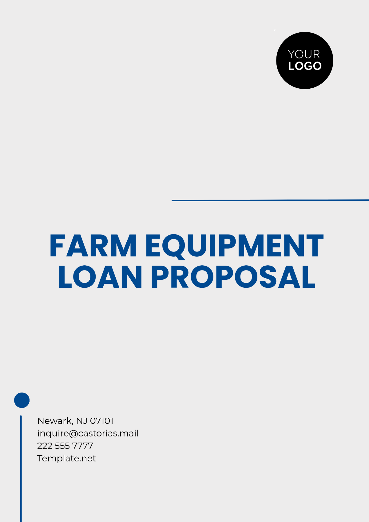 Farm Equipment Loan Proposal Template - Edit Online & Download